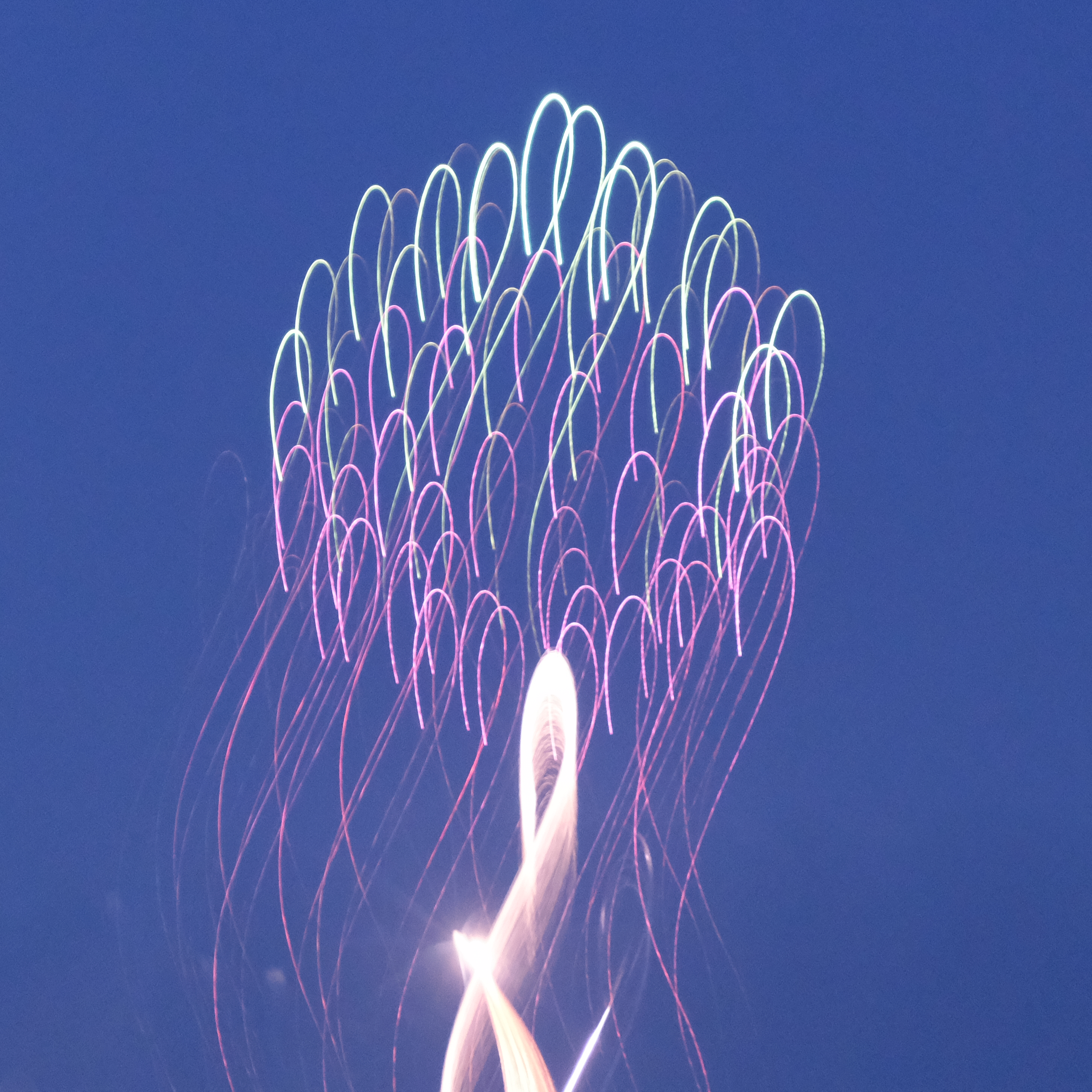 Firework long exposure swirl